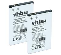 vhbw 2X batería Compatible con MyPhone 3350, 6650 móvil, Smartphone (600 mAh, 3,7 V, Li-Ion)