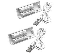 vhbw 2X Batería Compatible con Nintendo Wii U Remote Plus Gamepad Controller (400mAh, 2,4V, NiMH)