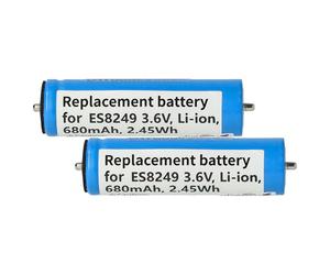 vhbw 2X batería Compatible con Panasonic ER-DGP86, ER-DGP84, ER-DGP80, ER-DGP90, ER-DGP82 afeitadora (680 mAh, 3,6 V, Li-Ion)