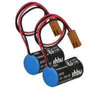 vhbw 2X batería Compatible con Panasonic FP3 Positioning Unit, FP3 Programmable Controller Robot Industrial (1200 mAh, 3 V, Li-MnO2)