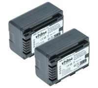 vhbw 2X batería Compatible con Panasonic HC-V720, HC-V720GK, HC-V520MGK cámara de vídeo (1600 mAh, 3,6 V, Li-Ion) con Chip
