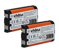 vhbw 2X batería Compatible con Panasonic KX-TW201, TL86411, KX-THA19GE TL26411, KX-TW211 teléfono Fijo o inalámbrico (850 mAh, 3,6 V, NiMH) Verde