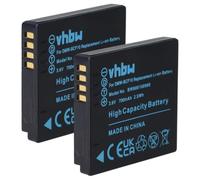 vhbw 2X batería Compatible con Panasonic Lumix DMC-FH3, DMC-FP8, DMC-FH22, DMC-FH1, DMC-FH20, DMC-F2, DMC-F3 cámara (1000 mAh, 3,6 V, Li-Ion)