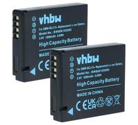 vhbw 2X batería Compatible con Panasonic Lumix DMW-BCM13, DMC-LX7, DMC-LX5 cámara (1000 mAh, 3,6 V, Li-Ion) con infochip