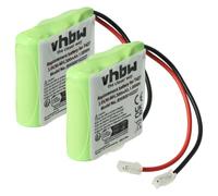 vhbw 2X batería Compatible con Panasonic Panafone KX-T991DL teléfono Fijo o inalámbrico (300 mAh, 3,6 V, NiMH) Verde