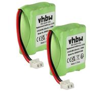 vhbw 2X batería Compatible con Sagem D15T, D10T teléfono Fijo o inalámbrico (320 mAh, 3,6 V, NiMH) Verde