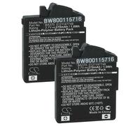 vhbw 2X batería Compatible con Sennheiser MM 550 Travel, MM 500-X, MM 500 Auriculares inalámbricos, Cascos (270 mAh, 3,7 V, Li-Poli)