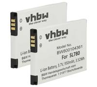 vhbw 2X batería Compatible con Siemens Gigaset SL788, SL78H, SL785 teléfono Fijo o inalámbrico (950 mAh, 3,7 V, Li-Ion)