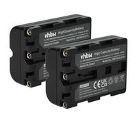 vhbw 2X Batería Compatible con Sony Alpha SLT-A77, SLT-A77VK, SLT-A77VQ, SLT-A77 II, SLT-A99, SLT A68 cámara (1200 mAh, 7,2 V, Li-Ion)