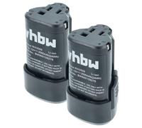 vhbw 2X batería Compatible con Worx WX283, WX128, WX382, WX382.2, WX382.4, WX382.3, WX126, WX128.2 Herramienta (2000 mAh, Li-Ion, 12 V)