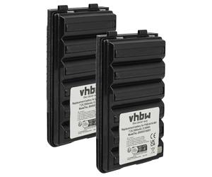 vhbw 2X batería Compatible con Yaesu Vertex VX-120, VX-110, FT-60E, FT60R, VX120, FT-60R, VX110, VX-127 Radio (1800 mAh, 7,2 V, NiMH)