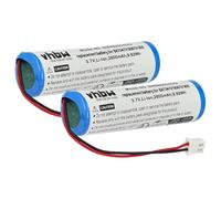 vhbw 2X batería Compatible con Zafferano Home Pro lámpara de Mesa/mesita de Noche (2600 mAh, 3,7 V, Li-Ion)