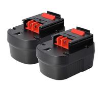 vhbw 2X Batería Recargable Compatible con Black & Decker EPC12 H1, EPC12CABK, FS1200D-2, Firestorm FS1200 Herramientas eléctricas (1500 mAh NiMH 12 V)
