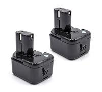 vhbw 2X Batería Recargable Compatible con Hitachi DS12DVF3, DS 12DVF3, DW18D, DW 18D, FDS12DVC Herramientas eléctricas (2100 mAh, NiMH, 12 V)