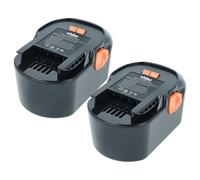 vhbw 2X batería reemplaza AEG B1420R, 4935413106, GBS 14.4V, 4935416790, B1420, B1414G, B1415R para Herramienta (3000 mAh, NiMH, 14,4 V)