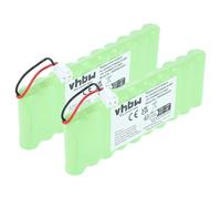 vhbw 2X batería reemplaza Ansmann 2412-3011 para accionamiento de Puertas correderas giratorias de Garaje (1800 mAh, 12 V, NiMH)