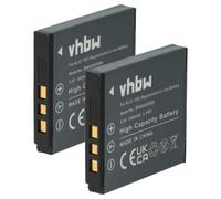 vhbw 2X batería reemplaza BenQ DLi-213 para cámara (650 mAh, 3,6 V, Li-Ion)