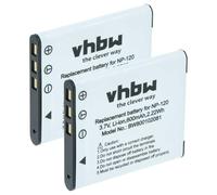 vhbw 2X batería reemplaza Casio NP-120 para cámara (550 mAh, 3,6 V, Li-Ion)