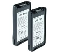 vhbw 2X batería reemplaza Kenwood KNB-56N, KNB-55L, KNB-56L, KNB-56, KNB-55, KNB-55Li para Radio (1400 mAh, 7,4 V, Li-Ion)