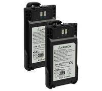 vhbw 2X batería reemplaza Kenwood KNB-63L | KNB-65L para radio (1000 mAh, 7,4 V, Li-Ion) + pinza