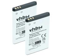 vhbw 2X batería reemplaza Mitel 51015404 para móvil, Smartphone (1000 mAh, 3,7 V, Li-Ion)