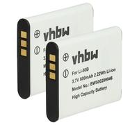 vhbw 2X batería reemplaza Pentax D-Li92 para cámara (600 mAh, 3,7 V, Li-Ion)