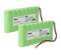 vhbw 2X batería reemplaza Visonic 103-300672, 0-9912-G, GP180AAH8BMX para Sistema de Alarma (2200 mAh, 9,6 V, NiMH)