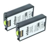 vhbw 2X batería reemplaza Zebra BTRY-MC3XKABOE para escáner códigos de Barra, TPV (4400 mAh, 3,7 V, Li-Ion)