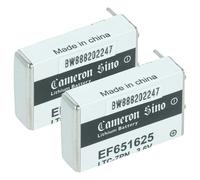 vhbw 2X Baterías EF651625 no Recargables Especiales - Baterías primarias con Clavijas para soldar (750 mAh, 3,6 V, Li-SOCl2)