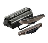 vhbw 2x Bloque cuchillas, 1x lámina de afeitar doble con marco compatible con Wahl 7055 39.0, 39,1 afeitadora - Paquete combi negro plata