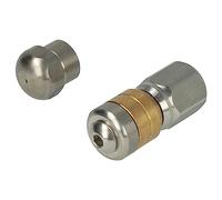 vhbw 2x Boquilla limpieza tuberíasn compatible con Kärcher K7 Home | K6 Home, K5 Home, limpiador alta presión - 1/8'' rosca, rígido + giratorio