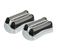 vhbw 2x cabezales de repuesto compatible con Braun nueva generación 3040, 3030, 3050cc, 3045, 3070cc, 3010, 300, 3020 máquina de afeitar - Color: plata