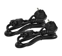 vhbw 2X Cable Clavija (m) de Seguridad Compatible con Vorwerk Kobold VR300, VR100, VR200 - C5 Hoja de trébol (h), 1,2 m