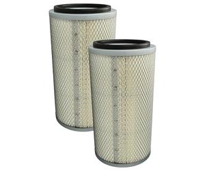 vhbw 2x Cartucho de filtro compatible con Lincos LN-SBC350, LN-SB28, LN-SBC420 cabina chorro de arena - Filtro de papel con cesta de malla