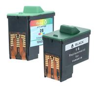 vhbw 2X Cartuchos de Tinta Compatible con Lexmark z34, x72, Z24, X64, z35, x74, z503, x2250, z23e, z25, z13, z23, x75, x75M Impresora (Rellenado)