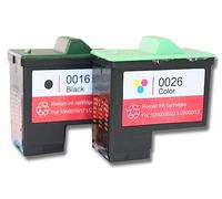 vhbw 2X Cartuchos de Tinta Compatible con Lexmark z514, z515, z516, z517, z601, z602, z603, Z520, Z600, Z604 - Negro, CMY (Rellenado)