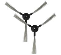 vhbw 2X Cepillo Lateral Compatible con Hoover Robo.com2 Robot Aspirador - Set cepillos, Negro/Gris