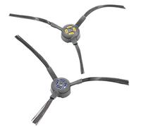 vhbw 2X Cepillo Lateral Compatible con Zaco V80, V85 Robot Aspirador - Set cepillos, Izquierda/Derecha, Negro/Azul/Amarillo