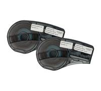 vhbw 2x Cinta de escritura compatible con Brady BMP21, BMP21-LAB, BMP21-PLUS, ID PAL, LABPAL impresora etiquetas 19,05 mm negro a blanco, vinilo