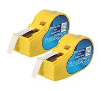 vhbw 2x cinta de escritura compatible con Brady BMP21-LAB, BMP21-PLUS, ID PAL, BMP21 impresora etiqueta 6,4m x 9,35 mm negro a blanco, vinilo