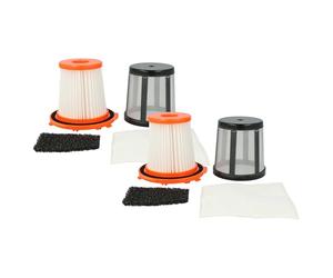 vhbw 2x Filtro compatible con AEG Viva Flash AE 7355 aspiradora | filtro Hepa, filtro protector motor, microfiltro naranja negro blanco