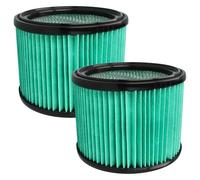 vhbw 2x Filtro compatible con Bosch GAS 12-25 PL, 15 PS aspiradora - filtro Hepa Negro Azul claro