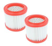 vhbw 2x Filtro compatible con Einhell BT-VC 700, TV-VC 500, 2351612, AFF 18, TH-VC 1318, TH-VC 1425 aspirador de ceniza - filtro Hepa rojo blanco