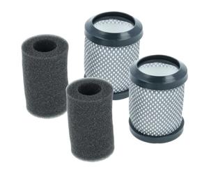 vhbw 2x Filtro compatible con Hoover HF1H, HF122UDD001, HF122RPT001, HF1P aspiradora - Filtro de aire de salida, gris