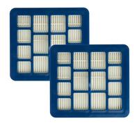 vhbw 2x Filtro compatible con Hoover TTE2408021, TTE2410011, TTE2420011, TTE2422011 aspiradora - filtro de escape HEPA blanco