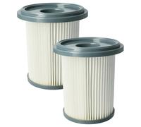 vhbw 2x Filtro compatible con Philips FC8712, FC8716, FC8724, FC8724/01, FC8714, FC8720, FC8722 aspiradora - filtro Hepa blanco gris oscuro