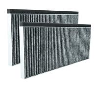 vhbw 2x filtro de carbón activado compatible con Bosch DFS067A51C | DFS097A51, DFS067A51, DFS067A51B campanas cocina - 45,5 x 20,0 x 2,3 cm