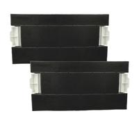 vhbw 2x filtro de carbón activado compatible con Bosch DHI945F, DHI755F, DHI665VX/01, DHI685S, DHI665V campanas cocina - 39,8 x 19,6/17,4 x 2,9 cm