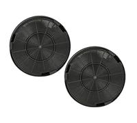 vhbw 2x Filtro de carbón activado compatible con Bosch DHL575C, DHL785C, DHL885C, DWK09G620, DWK09G660 campanas cocina - 19,6 cm