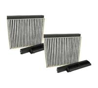 vhbw 2x filtro de carbón activado compatible con Bosch DWB66BC50, DWB66BC50/01, DWB64BC50/01, DWB64BC50B/01 campanas cocina + marco de sujeción